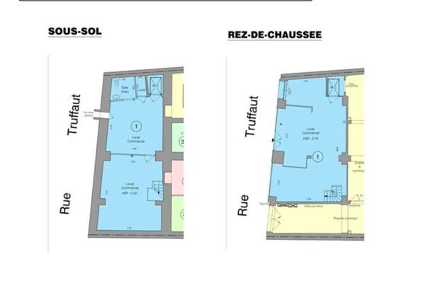 BATIGNOLLES/MAIRIE DU XVII - Local commercial sur 2 niveaux - 113 m2