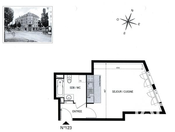 Studio à vendre 32 m² Villiers-sur-Marne