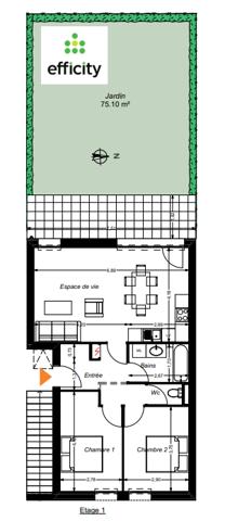 Appartement 3 pièces - 65 m²