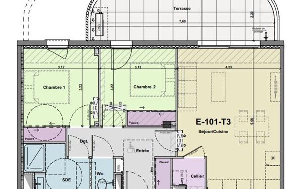 Appartement à vendre    3 pièces •  Narbonne