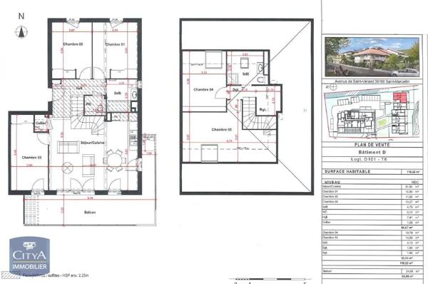 Appartement à vendre 6 pièces 118m²