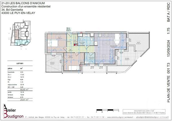 Appartement T3 à vendre  4 pièces - 66,65 m2 LE PUY EN VELAY - 43