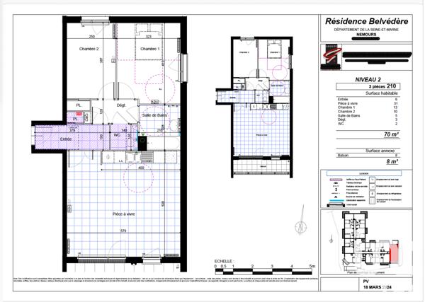 Appartement à vendre 3 pièces 69 m² Nemours