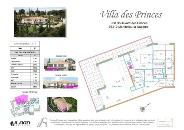 Superbe Appartement T3 au dernier étage - Garage