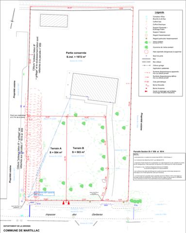 Terrain à vendre 503 m² Martillac