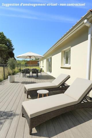 Maison de plain-pied au calme, proche Bordeaux