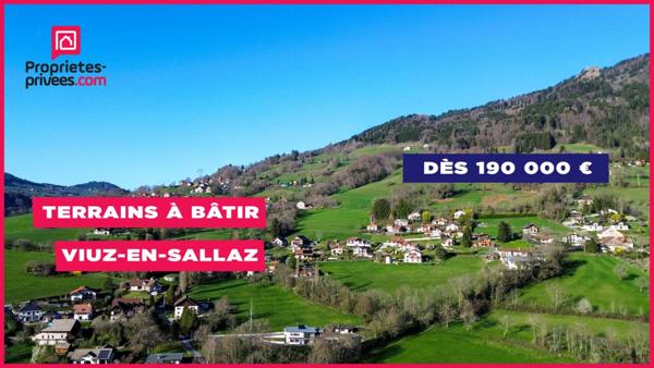 TERRAINS À BÂTIR VIUZ-EN-SALLAZ - À PARTIR DE 190 000  - CALME & CADRE NATUREL