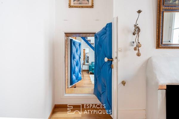 Duplex traversant au dernier étage avec appartement communiquant