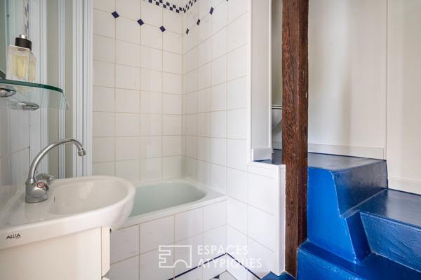 Duplex traversant au dernier étage avec appartement communiquant