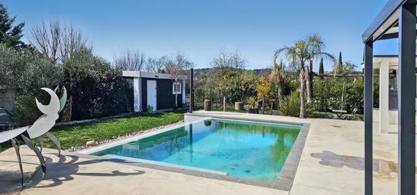 Sommières (30250) Villa contemporaine de 180 m² sur parcelle 1100 m²- plain-pied avec piscine – Environnement calme