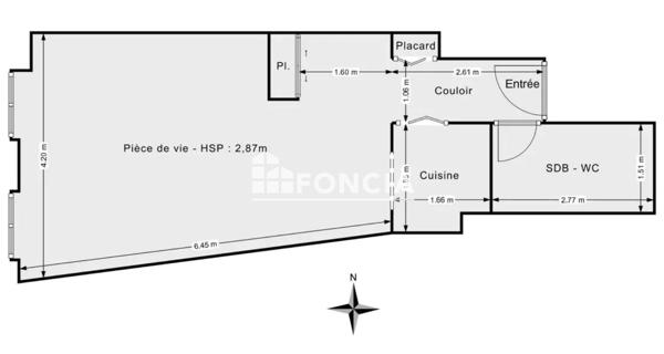 À vendre Studio 34.59 m² - Paris 75005