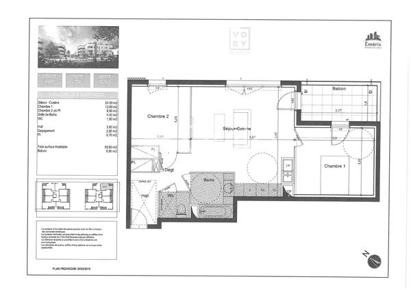 Appartement · Location Montpellier (34070) 3 pièces · 61m²