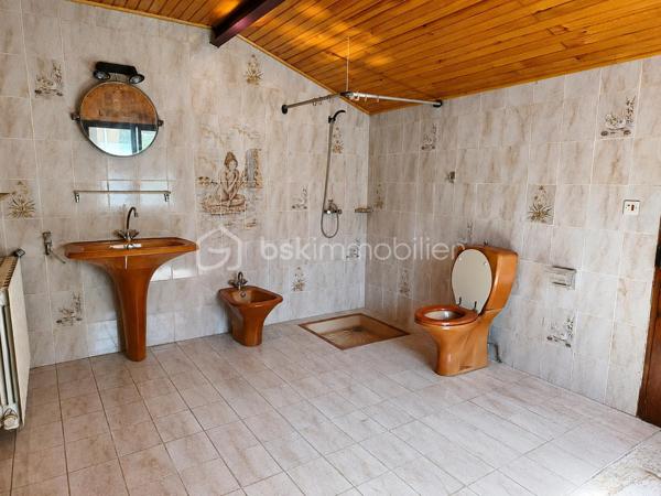 À Saint-Pons-de-Thomières, découvrez cette spacieuse maison de village de 245 m² habitables, offrant de nombreuses possibilités d'aménagement. Que vous soyez à la recherche d'une grande maison familiale ou d'un investissement locatif, ce bien saura vous séduire par ses volumes et son fort potentiel.

REZ DE CHAUSSEE :
- Grand garage d'environ 100 m² avec porte de 3,20 m de hauteur et 3,20 m de largeur, idéal pour un artisan, le stockage ou plusieurs véhicules.
- Hall d'entrée donnant accès a deux espaces:
- A droite, une pièce d'environ 21 m² + une pièce de 10m².
- A gauche, une pièce de 29m² + une salle d'eau avec wc.
- Une pièce avec la chaudière.

Ces espaces peuvent facilement être aménagés en deux appartements indépendants.

PREMIER ETAGE
- Cuisine d'environ 24 m²
- Salle d'eau avec WC d'environ 10 m²
- Trois chambres d'environ 14 m², 12 m² et 10,50 m²
- Bureau d'environ 7 m²

Depuis cet étage, vous accéderez à une terrasse d'environ 100 m², idéale pour profiter des beaux jours, ainsi qu'à un jardin arboré d'environ 900 m², réparti sur deux niveaux et agrémenté de plusieurs arbres fruitiers (figuier, cerisier, pêcher).

DEUXIEME ETAGE
- Côté droit : une pièce d'environ 35 m² avec une salle d'eau d'environ 12 m²
- Côté gauche : une pièce d'environ 31 m² avec une salle d'eau d'environ 8 m²
Ces espaces peuvent également être aménagés en deux appartements indépendants.

Les + du bien :
- Environ 245 m² habitables.
- Grand garage de 100 m².
- Terrasse de 100 m².
- Jardin de 910 m².
- Charpente en très bon état (couverture à prévoir dans le temps).
- Structure saine
- Bel escalier central en marbre


Des travaux de rénovation permettront de révéler tout le potentiel de cette propriété :

- Remplacement des menuiseries,
- Mise aux normes de l'électricité,
- Changement du système de chauffage,
- Reprise de la plomberie,
- Rafraîchissement général

Un bien aux multiples possibilités qui conviendra parfaitement :

- A une grande famille souhaitant créer une vaste habitation avec jardin,
- A un investisseur désirant créer jusqu'à 5 appartements,
- A un projet mêlant résidence principale et investissement locatif.

Un bien rare par ses volumes, son extérieur et son potentiel d'aménagement. À découvrir sans tarder !