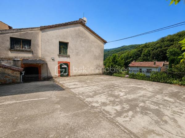 À Saint-Pons-de-Thomières, découvrez cette spacieuse maison de village de 245 m² habitables, offrant de nombreuses possibilités d'aménagement. Que vous soyez à la recherche d'une grande maison familiale ou d'un investissement locatif, ce bien saura vous séduire par ses volumes et son fort potentiel.

REZ DE CHAUSSEE :
- Grand garage d'environ 100 m² avec porte de 3,20 m de hauteur et 3,20 m de largeur, idéal pour un artisan, le stockage ou plusieurs véhicules.
- Hall d'entrée donnant accès a deux espaces:
- A droite, une pièce d'environ 21 m² + une pièce de 10m².
- A gauche, une pièce de 29m² + une salle d'eau avec wc.
- Une pièce avec la chaudière.

Ces espaces peuvent facilement être aménagés en deux appartements indépendants.

PREMIER ETAGE
- Cuisine d'environ 24 m²
- Salle d'eau avec WC d'environ 10 m²
- Trois chambres d'environ 14 m², 12 m² et 10,50 m²
- Bureau d'environ 7 m²

Depuis cet étage, vous accéderez à une terrasse d'environ 100 m², idéale pour profiter des beaux jours, ainsi qu'à un jardin arboré d'environ 900 m², réparti sur deux niveaux et agrémenté de plusieurs arbres fruitiers (figuier, cerisier, pêcher).

DEUXIEME ETAGE
- Côté droit : une pièce d'environ 35 m² avec une salle d'eau d'environ 12 m²
- Côté gauche : une pièce d'environ 31 m² avec une salle d'eau d'environ 8 m²
Ces espaces peuvent également être aménagés en deux appartements indépendants.

Les + du bien :
- Environ 245 m² habitables.
- Grand garage de 100 m².
- Terrasse de 100 m².
- Jardin de 910 m².
- Charpente en très bon état (couverture à prévoir dans le temps).
- Structure saine
- Bel escalier central en marbre


Des travaux de rénovation permettront de révéler tout le potentiel de cette propriété :

- Remplacement des menuiseries,
- Mise aux normes de l'électricité,
- Changement du système de chauffage,
- Reprise de la plomberie,
- Rafraîchissement général

Un bien aux multiples possibilités qui conviendra parfaitement :

- A une grande famille souhaitant créer une vaste habitation avec jardin,
- A un investisseur désirant créer jusqu'à 5 appartements,
- A un projet mêlant résidence principale et investissement locatif.

Un bien rare par ses volumes, son extérieur et son potentiel d'aménagement. À découvrir sans tarder !