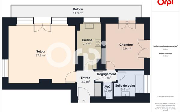 Appartement à vendre    2 pièces • 59,06 m2 Chaville