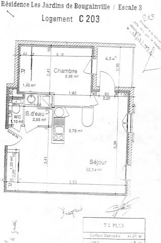 APPARTEMENT T2 AVEC PLACE DE PARKING ET TERASSE