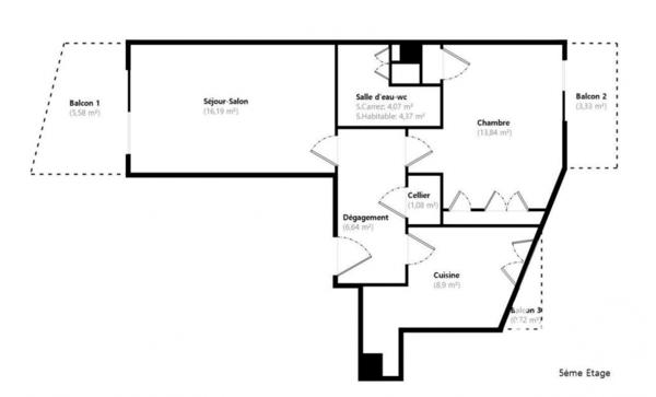 Appartement à vendre 2 pièces 50 m² Menton