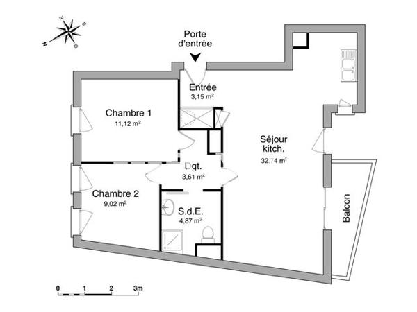 Location Appartement 3 pièces 70.73 m² - DURACHAI La Roche Sur Yon 85000