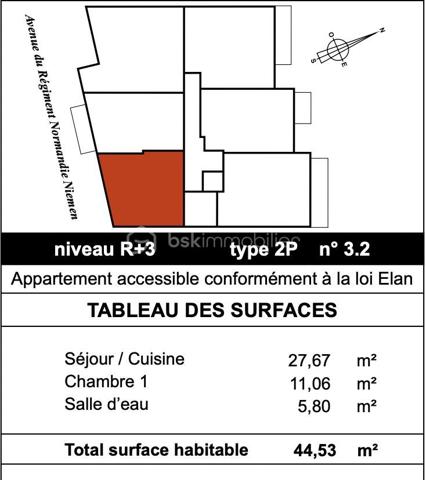 Appartement de 44,53 m²