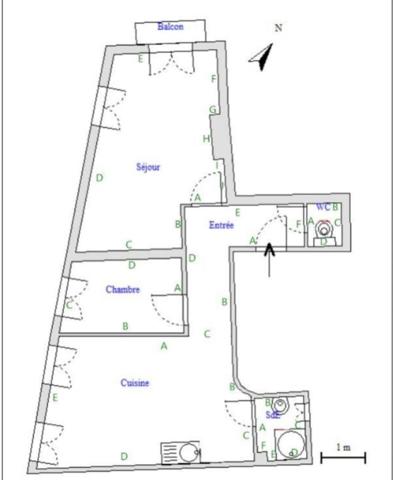 Appartement Marseille 2 pièce(s) 36 m2