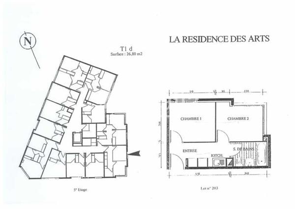 Appartement · Location Montpellier (34000) 1 pièce · 26m²