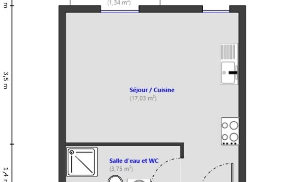 Appartement à vendre    1 pièce • 20,78 m2 Nice