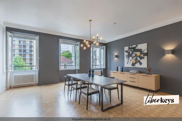 Bel appartement traversant de 4 pièces de 107m² Lacassagne Lyon 3
