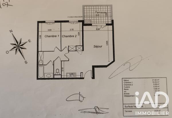 Appartement à vendre 3 pièces 58,7 m² Saint-Raphaël