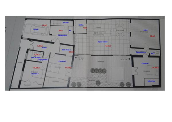 La Rochelle (17000) Maison plain-pied 165m2 (dont 24m2 en étage), 3 chambres, patio et garage