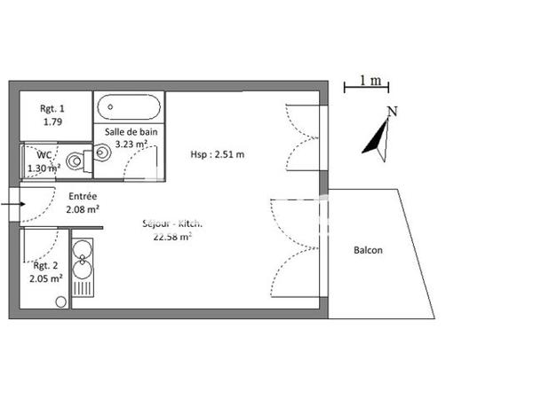 Location Studio 33.18 m² - 6A RUE EDMOND ABOUT Saverne 67700