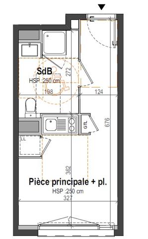 Appartement Rennes 20.05 m²