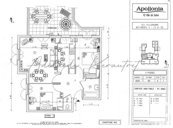 Appartement à vendre 3 pièces 61 m² Villeneuve-la-Garenne