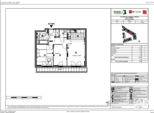 Appartement à vendre 3 pièces 58 m² Bois-Colombes