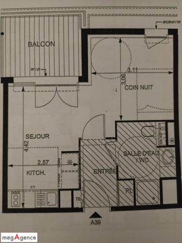 Appartement à CASTANET-TOLOSAN, 31320 - 2 pièces 31m²