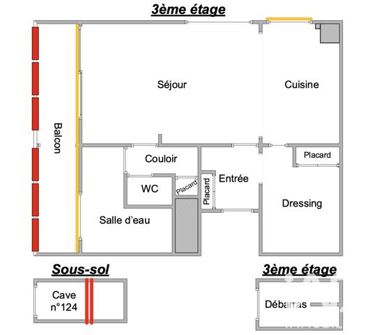 Appartement à vendre 2 pièces 50,45 m² Vitry-sur-Seine