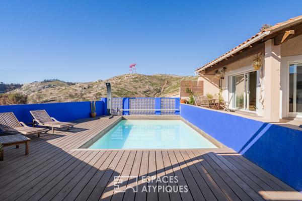 Maison avec vue mer et piscine