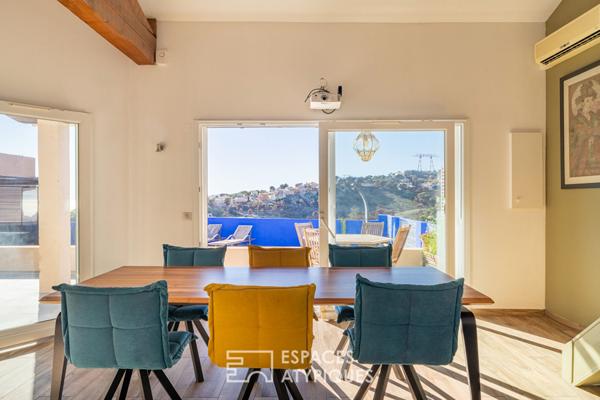 Maison avec vue mer et piscine