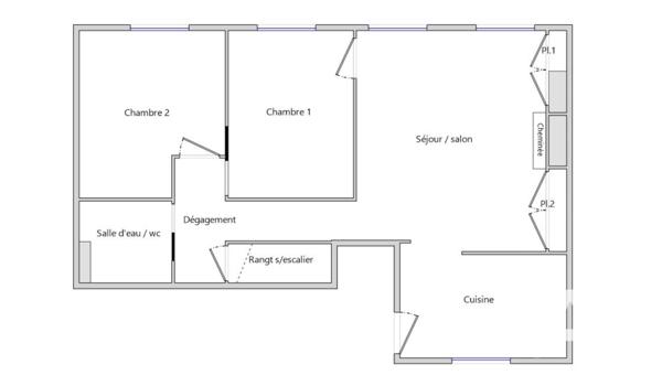 Appartement à vendre 3 pièces 47 m² Honfleur