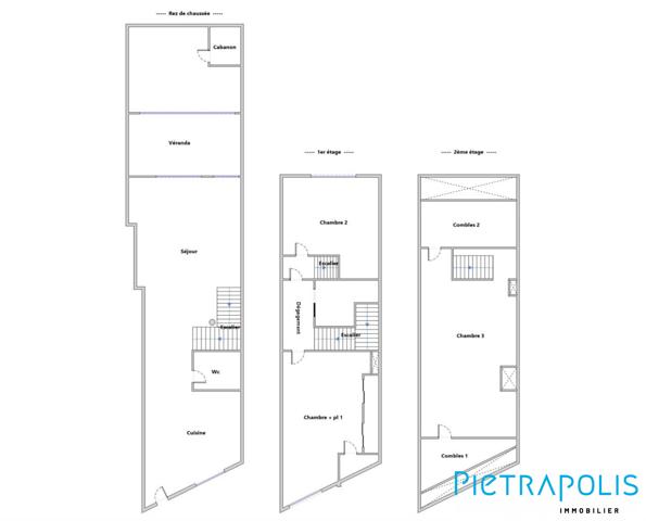 SAUSSAN : Maison de village T4 en R+2 avec Jardin