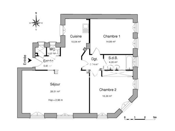 Location Local commercial 3 pièces 84.31 m² - 59 BD FOCH Toulon 83000