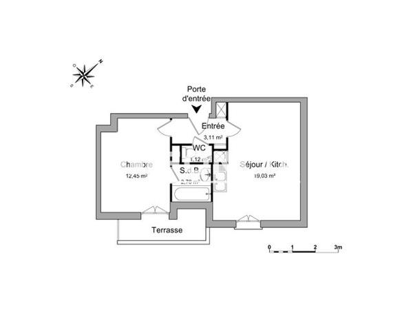 Location Appartement 2 pièces 38.49 m² - 2 RUE DE LA GALMY Chessy 77700