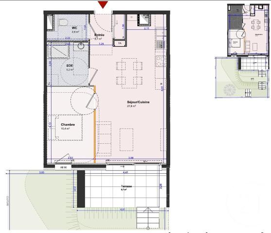 Appartement T2 à vendre  2 pièces - 53 m2 PONTCHARRA - 38