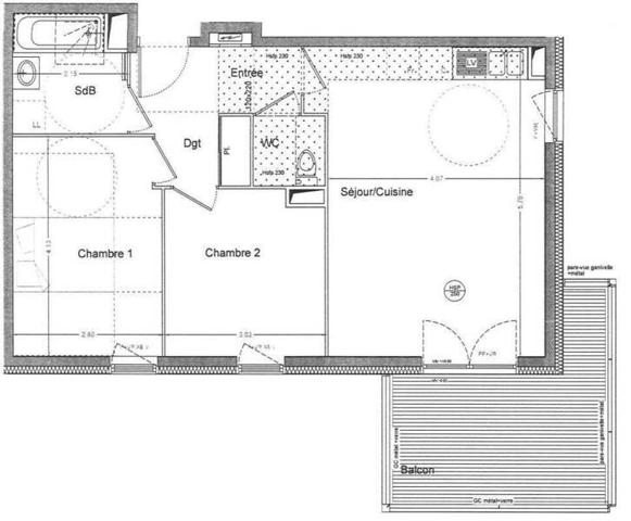 Appartement 3 pièces                                        - 44240 La Chapelle-sur-Erdre Réf : 12248