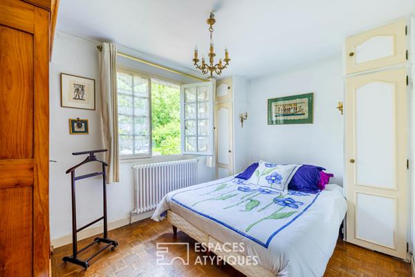 Maison familiale avec terrasse et jardin bucolique au calme absolu