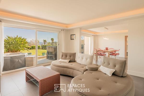 Appartement contemporain avec jardin face à la Marina
