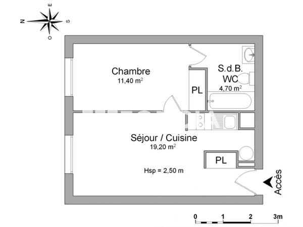 Location Appartement 2 pièces 35.3 m² - 482/486 AVENUE DE VERDUN Merignac 33700