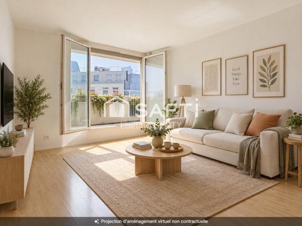 COURBEVOIE - 3 PIÈCES - BALCONS - VUE DÉGAGÉE