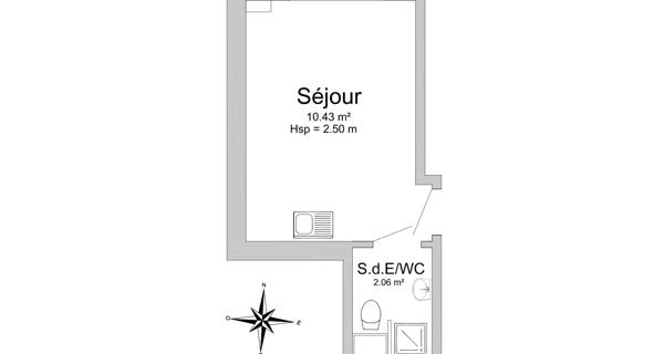 À vendre Studio 12.49 m² - Meudon La Foret 92360