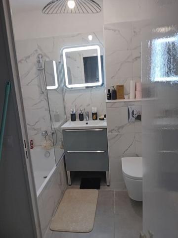 Beau 2 pièces + bureau entièrement refait à neuf 150m de la mer jardin