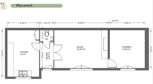 Maison de plain pied avec jardin centre Carbonne